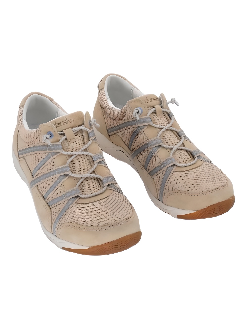 Dansko Womens Harlyn Sand Tan Suede Mesh Sneakers Size 6.5-7 Size 37EU